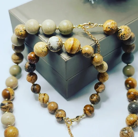 Picture Jasper necklace - Picture 4 of 4